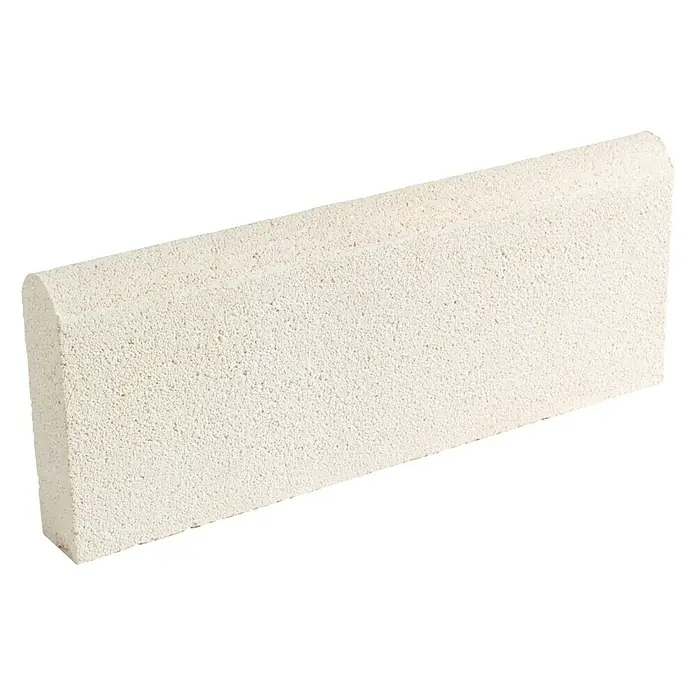 Bordillo Redondo - 50 x 6 x 20 cm, Blanco, Hormigón