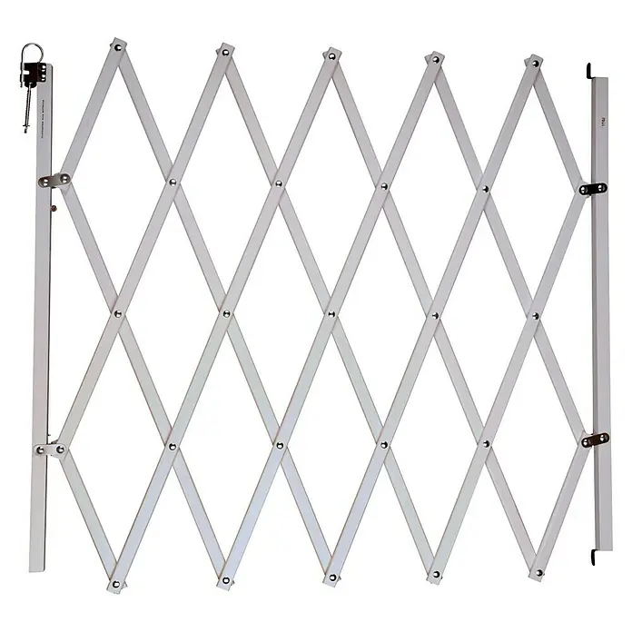 Reja de seguridad para animales Stop Fix Blanca - Altura: 83 cm, Ajustable: 60 - 110 cm
