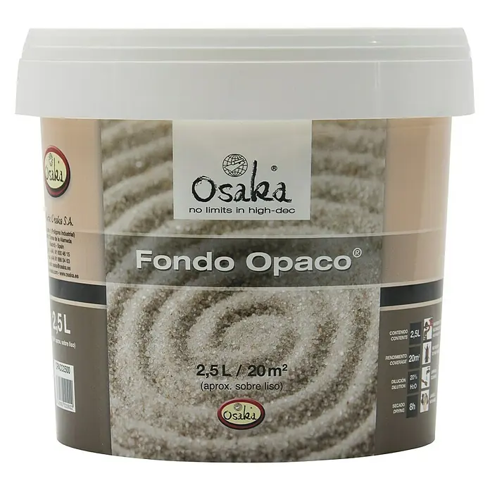 Osaka Pintura acrílica Fondo Opaco - Fondo opaco, 2,5 l