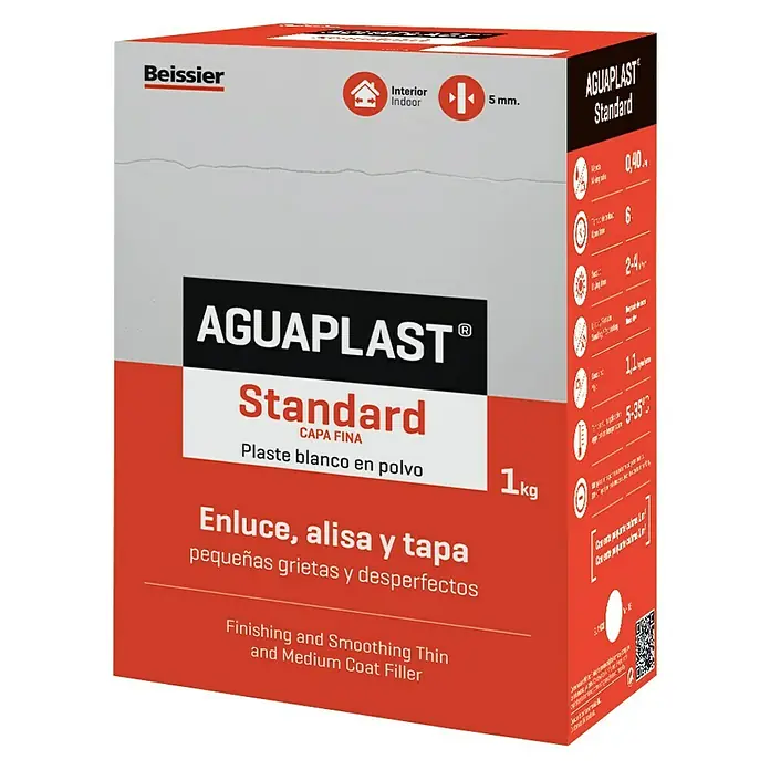 Beissier Aguaplast Plaste Standard capa fina - Blanco, 1 kg