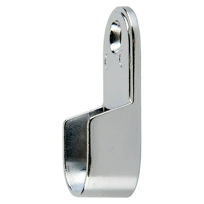 Soporte de pared Lateral Ovalado - Cromo, L x An x Al: 7,1 x 1,8 x 4,9 cm, Atornillado