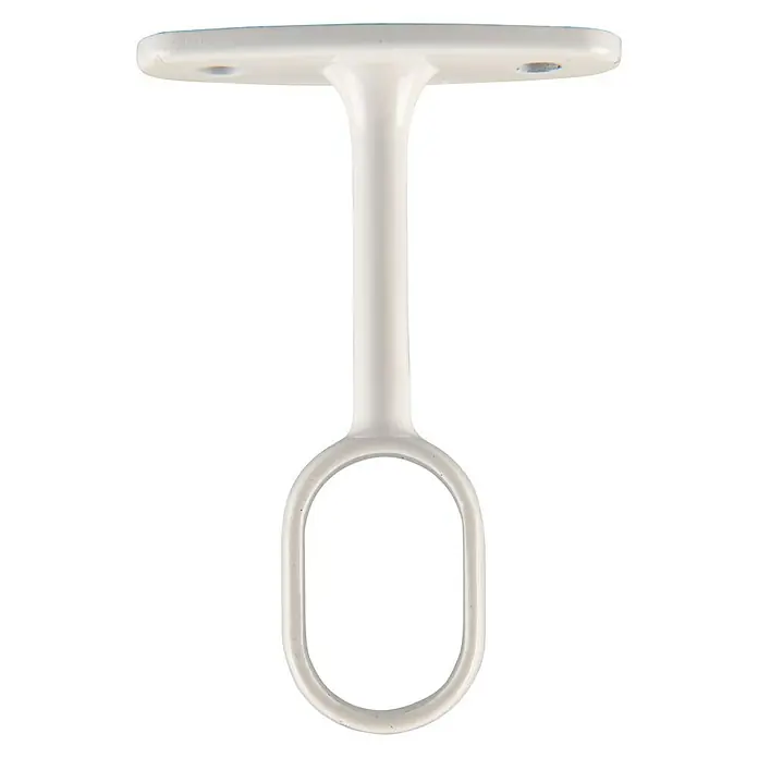 Soporte de techo Central Ovalado - Blanco, L x An x Al: 7,1 x 1,8 x 4,9 cm, Atornillado