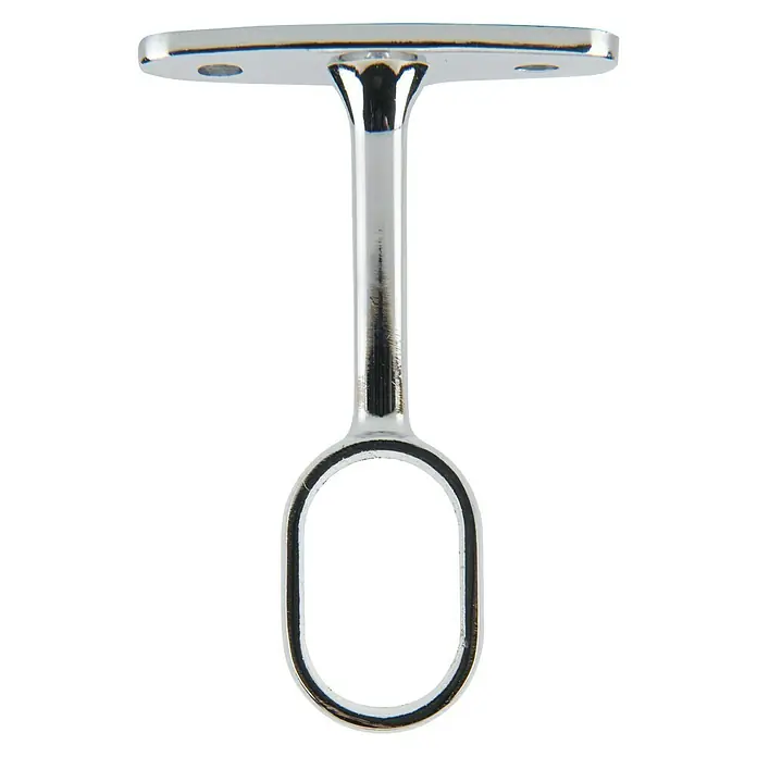Soporte de techo Central Ovalado - Cromo, L x An x Al: 7,1 x 1,8 x 4,9 cm, Atornillado