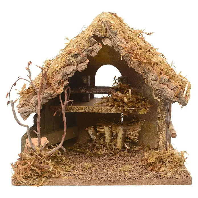 Weihnachtsdorf - Natur, Grün, 26 cm