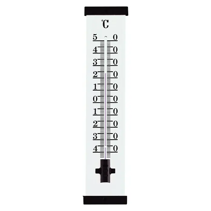 TFA Dostmann Termómetro para exterior atmosférico - An x Al: 5,5 x 25 cm, Metal, Blanco