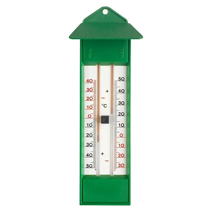 TFA Dostmann Termómetro para interior y exterior - An x Al: 8 x 23,8 cm, Plástico, Verde