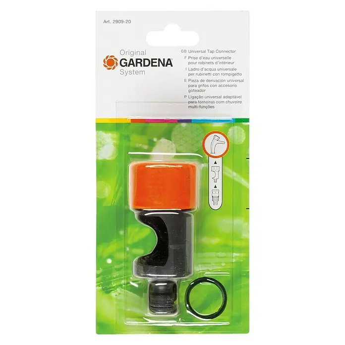 Gardena Conector rápido manguera par grifos sin rosca - Plástico