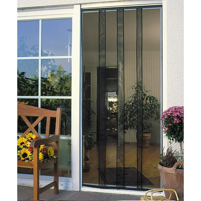 Schellenberg Mosquitera Insectstop Standard - An x Al: 100 x 220 cm, Color tejido: Antracita, Puertas