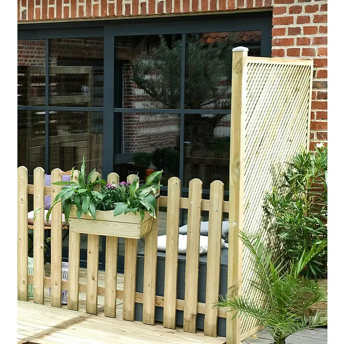 Forest-Style Jardinera Hortense - L x An x Al: 19 x 19 x 40 cm, Natural