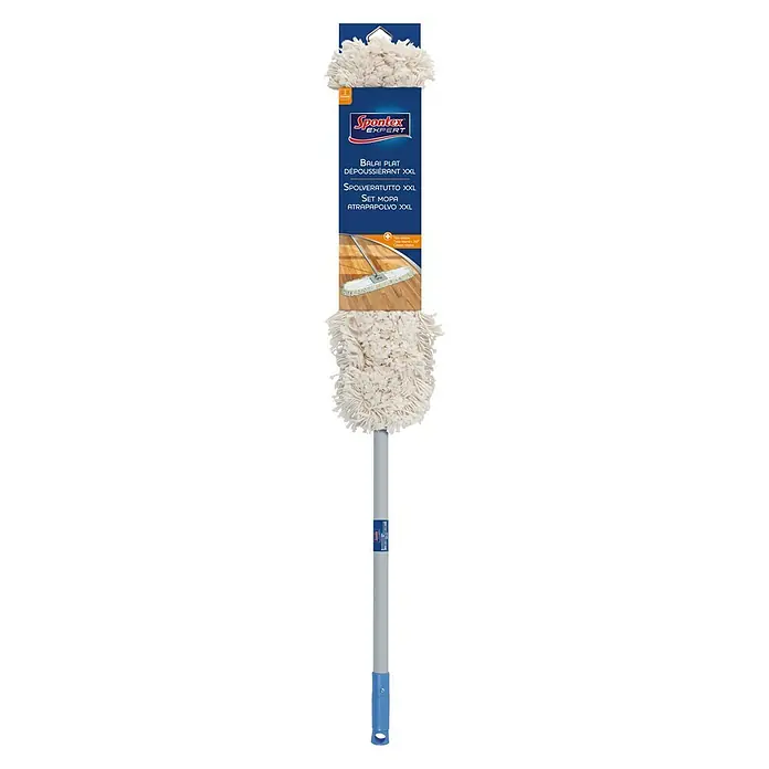 Spontex Mopa de algodón atrapa polvo grandes superficies - Con mango telescópico