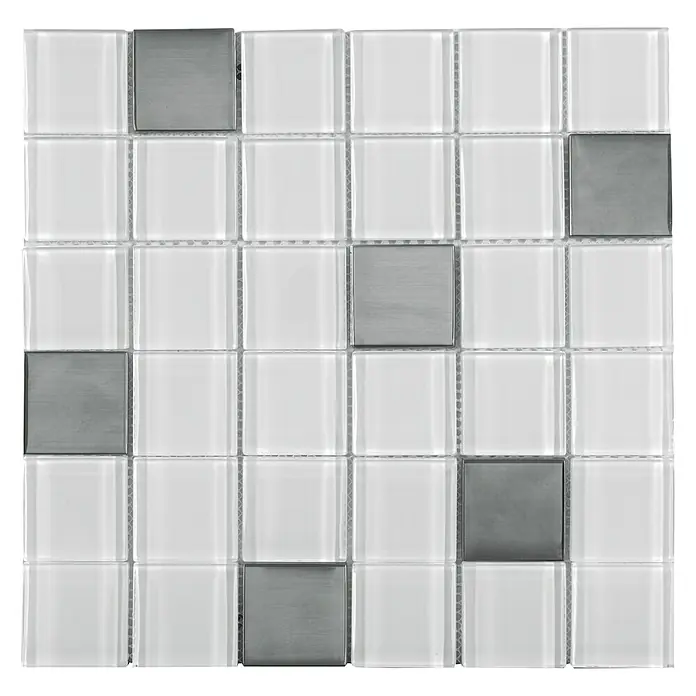 Baldosa de mosaico Nieve Metal - 30 x 30 cm, Vidrio