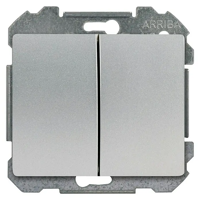 Siemens Delta Iris Conmutador doble - Plateado, Aluminio