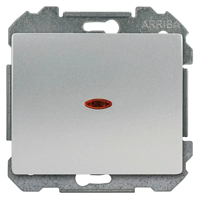Siemens Delta Iris Conmutador con luz - Plateado