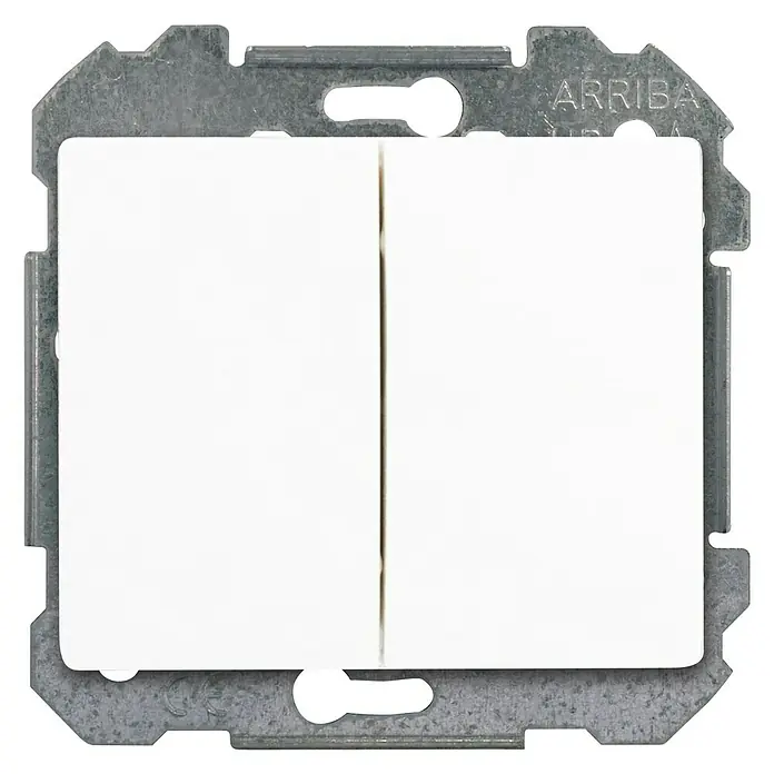 Siemens Delta Iris Conmutador doble - Blanco, En pared, Aluminio