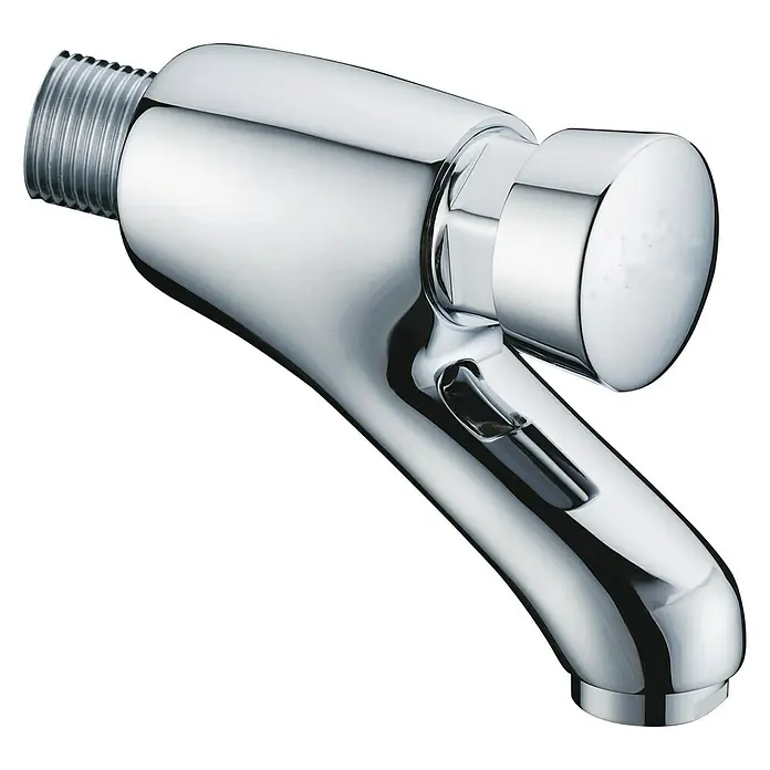 Grifo con temporizador de lavabo 1 agua a pared - Cromo