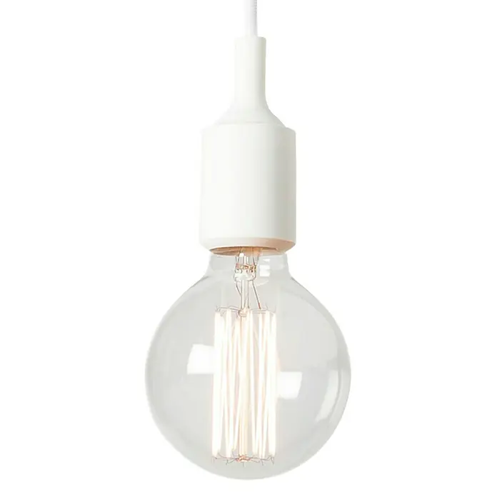 Sulion Lámpara colgante Silikon - 60 W, L x An x Al: 10 x 10 x 125 cm, Blanco, E27