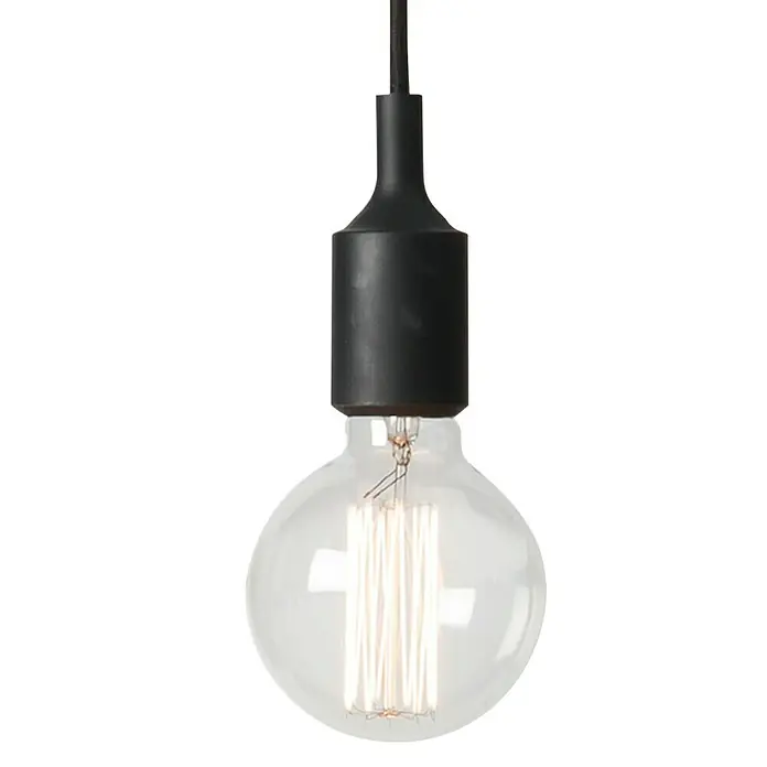 Sulion Lámpara colgante Silikon - 60 W, L x An x Al: 10 x 10 x 125 cm, Negro, E27