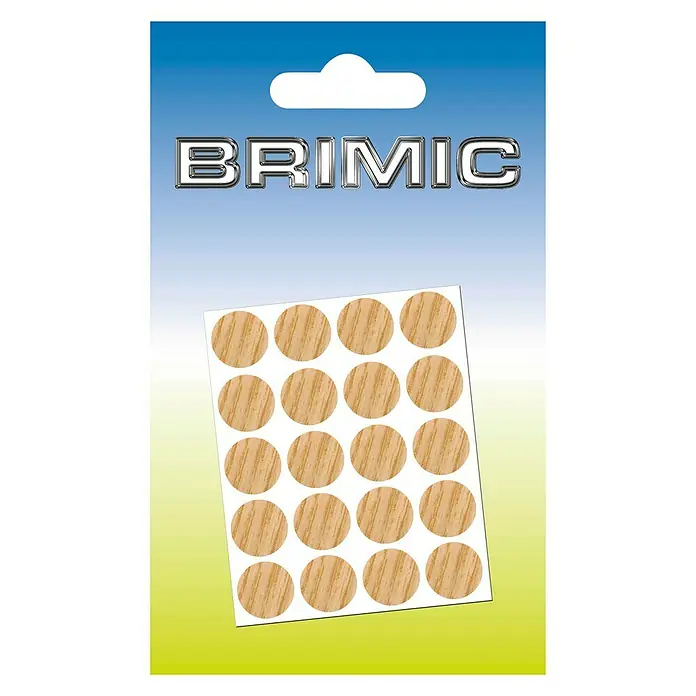 Micel Brimic Tapón embellecedor Roble claro - Diámetro: 13 mm, Pegado, 20 uds.