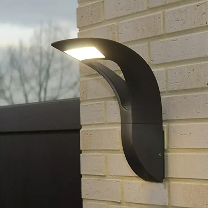Lutec Aplique exterior LED Anda - 18 W, 20,2 cm x 24,6 cm x 30 mm, Antracita, IP54