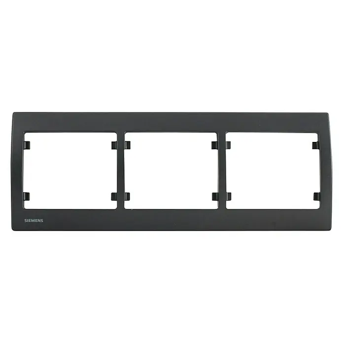 Siemens Delta Iris Marco - Antracita, x 3, Plástico, Montaje en la pared