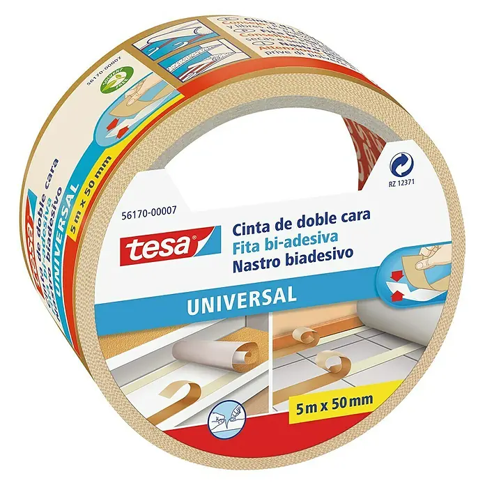 Tesa Cinta de doble cara Moquetas Universal - 5 m x 50 mm