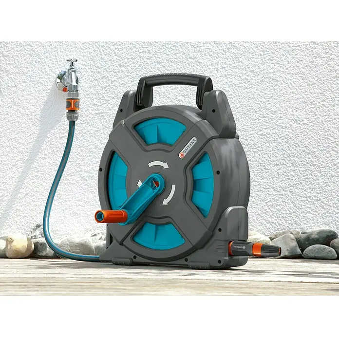 Gardena Classic Soporte portamangueras Carrete Classic - Plástico, Capacidad de manguera: 15 m, 11 mm