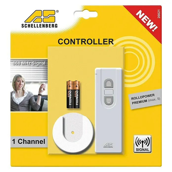 Schellenberg Control remoto con 1 canal - Específico para: Enrollador de cable para persianas Schellenberg