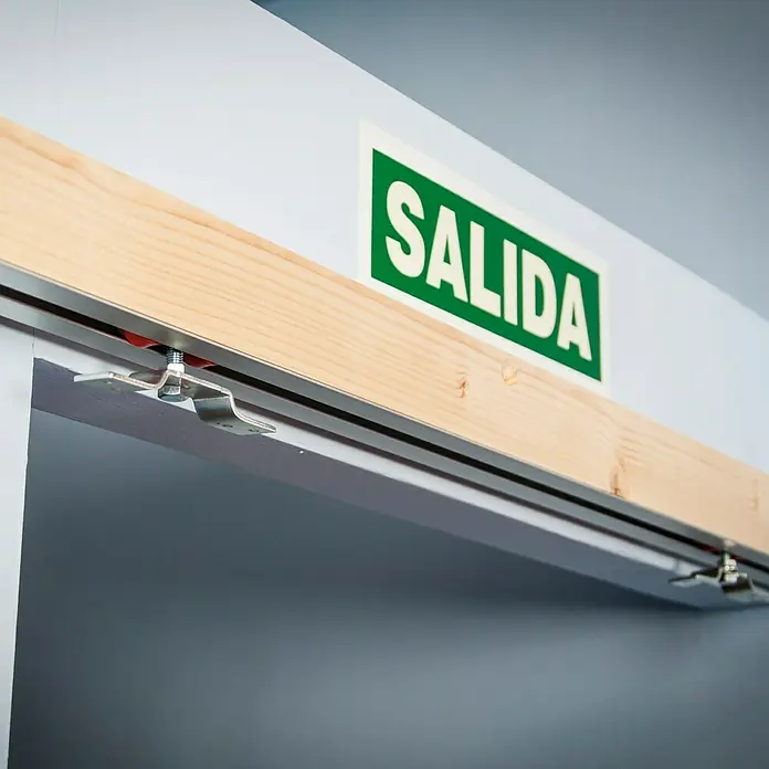Carril de guía incrustado para puerta corredra - Largo: 200 cm