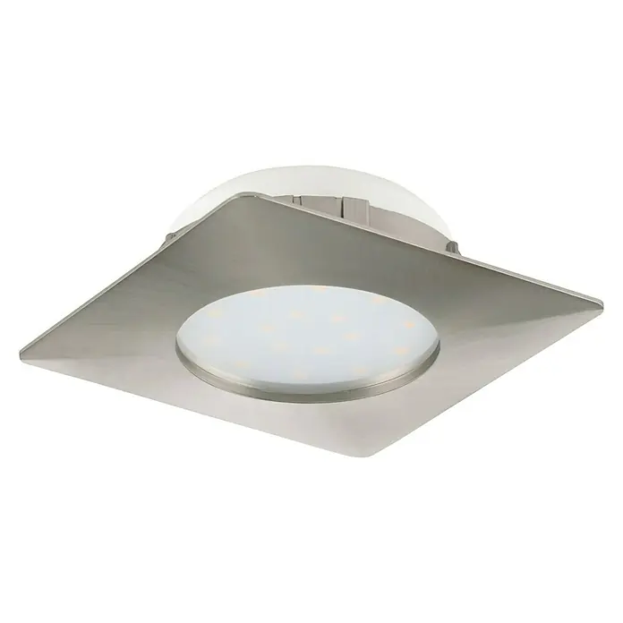 Eglo Downlight LED empotrable Pineda 95863 - 12 W, L x An x Al: 102 x 102 x 35 mm, Níquel mate, Blanco cálido