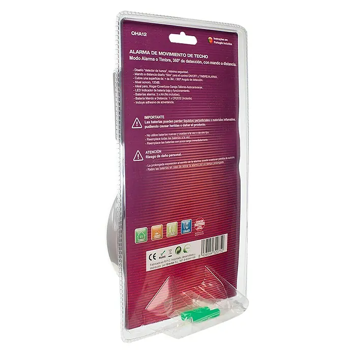 Sistema de alarma con sensor de movimiento - Blanco, Para interior