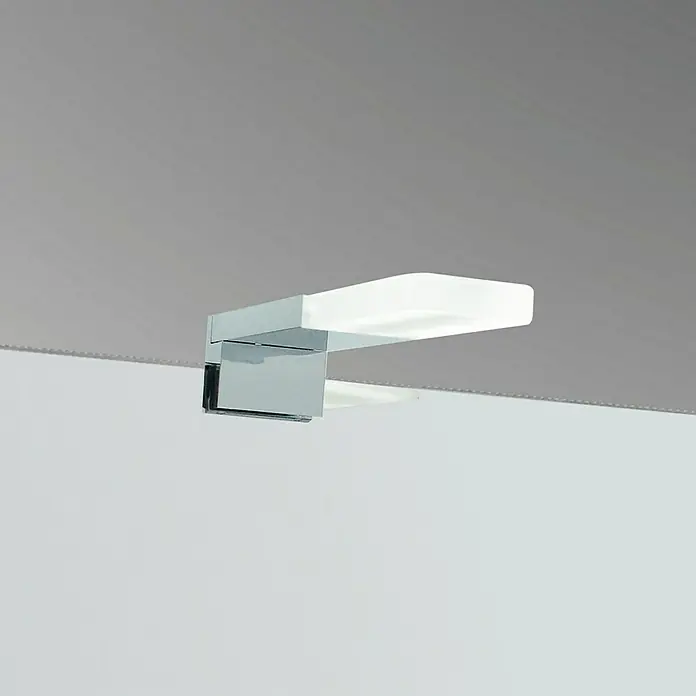 Aplique LED para espejo Round - 5 W, Cromo, L x An x Al: 15,5 x 7 x 3,2 cm