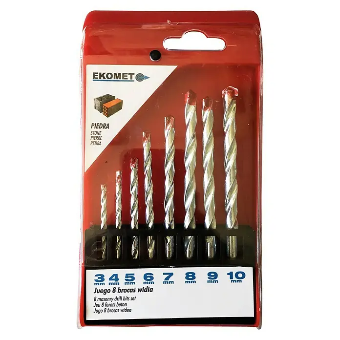 Set de brocas para piedra - 8 pzs., Apto para: Piedra