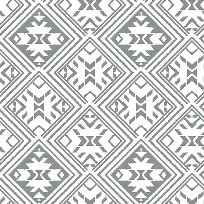 Cortina con ollaos Lacio - 140 x 260 cm, 100% poliéster, Blanco/gris