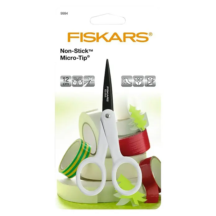 Fiskars Tijeras antiadhesivas - Largo: 12 cm