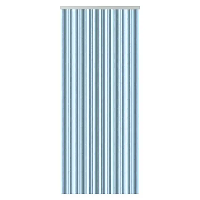 Cortina para puerta Brescia - Azul/Beige/Blanco, 90 x 210 cm