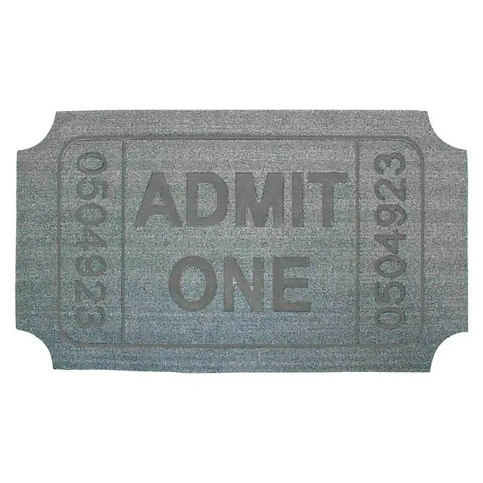 Felpudo antideslizante Ticket - Multicolor, 70 x 40 cm, Polipropileno y vinilo