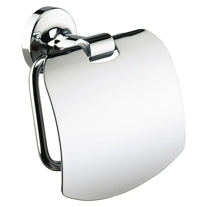 Creabath Infinity Portarrollos papel higiénico - Con tapa, Cromo, Brillante