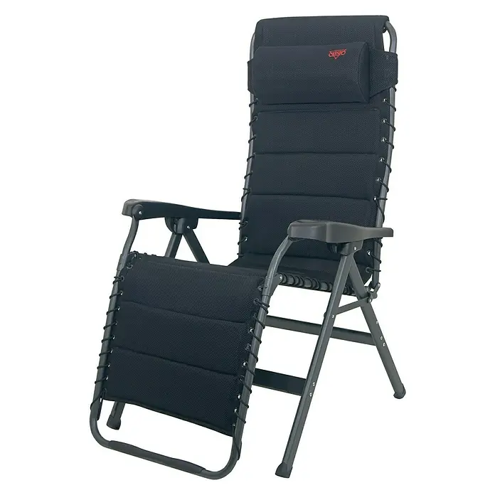 Sillón relax Air Deluxe - L x An x Al: 71 x 78 x 119 cm, Aluminio, Negro