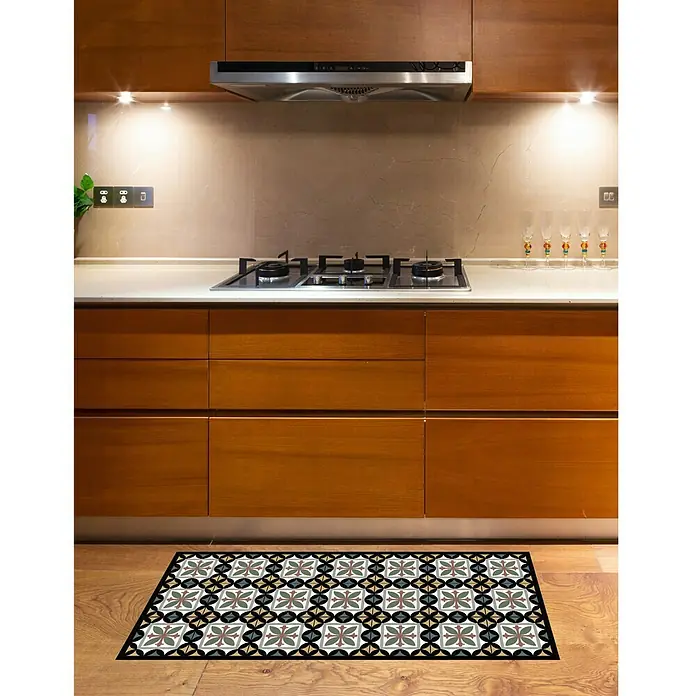 Alfombra de vinilo Croma hidraúlico - Multicolor, 110 x 50 cm