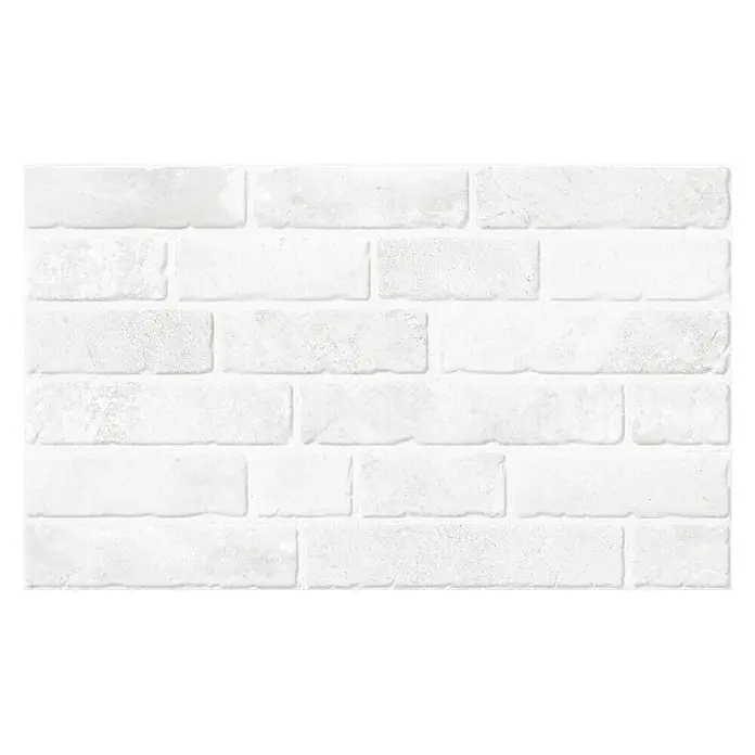 Revestimiento cerámico Brickwork - 33 x 55 cm, Blanco, Mate