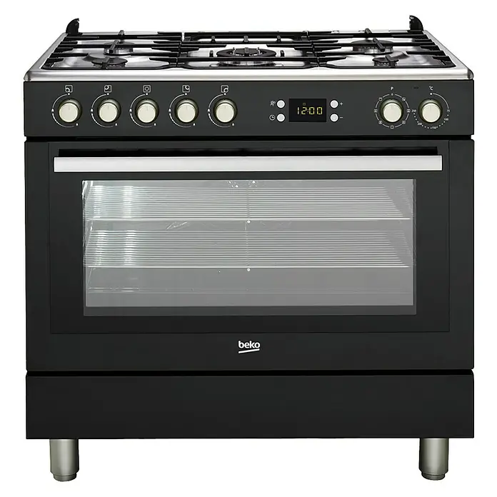 Beko Cocina GM 15310 DB - Horno: 7 tipos de calentamiento, Zona de cocción: Encendido electrónico, Negro