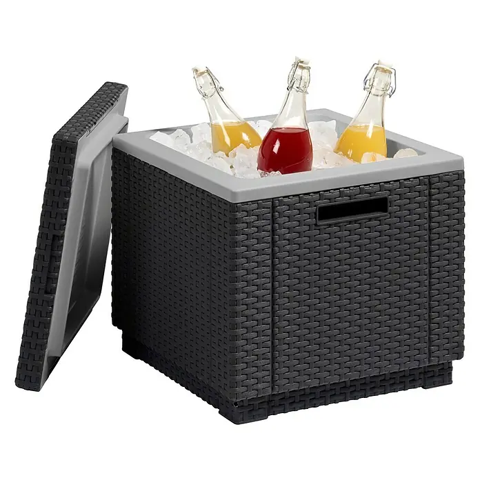 Allibert Kühlbox Ice Cube - 42 x 42 x 38 cm, Anthrazit - Anwendungsbeispiel