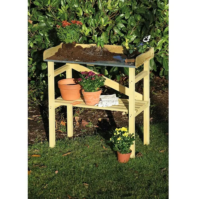 Dobar Pflanztisch - 78 x 37 x 83 cm, Kiefer - Stimmungsaufnahme