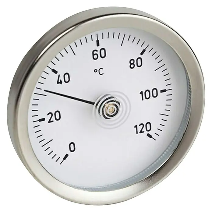 Kontaktni termometar - Promjer: 63 mm, Temperaturni raspon: Od 0 °C do +120 °C - Pogled sprijeda