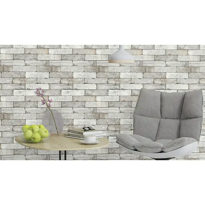 Rasch Vliestapete Factory 2 - Creme, Steinoptik, 10,05 x 0,53 m