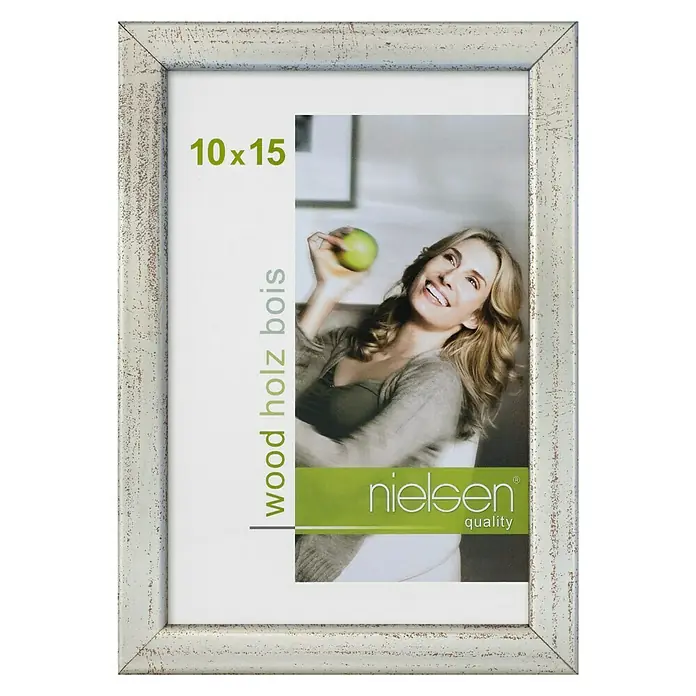 Nielsen Holzwechselrahmen Zoom - Silber, 10 x 15 cm, Holz - Vorderansicht