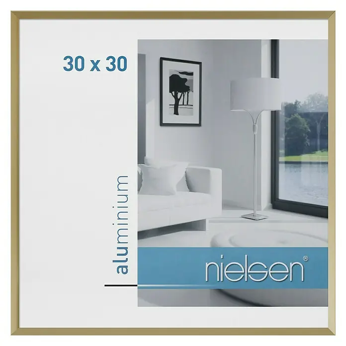 Nielsen Bilderrahmen Pixel - Gold, 30 x 30 cm, Aluminium - Vorderansicht