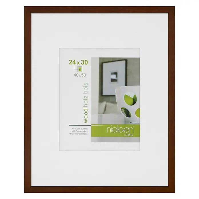 Nielsen Bilderrahmen Apollo - Wenge, 40 x 50 cm, Holz - Vorderansicht