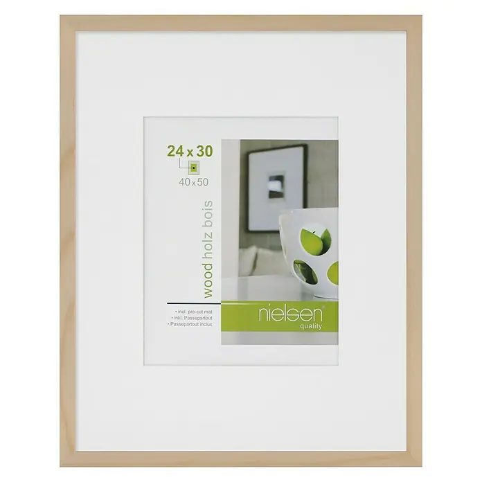 Nielsen Bilderrahmen Apollo - Natur, 40 x 50 cm, Holz - Vorderansicht