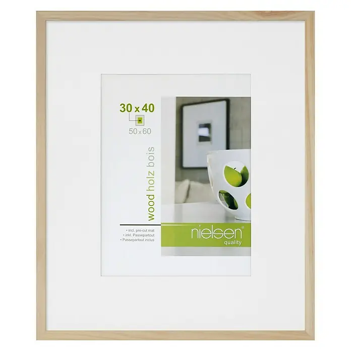 Nielsen Bilderrahmen Apollo - Natur, 50 x 60 cm, Holz - Vorderansicht